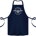 Gym Fitness Improve Your Power Skull Cotton Apron 100% Organic Navy Blue