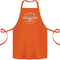 Gym Fitness Improve Your Power Skull Cotton Apron 100% Organic Orange