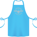 Gym Fitness Improve Your Power Skull Cotton Apron 100% Organic Turquoise