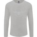 Gym Fitness Improve Your Power Skull Mens Long Sleeve T-Shirt Sports Grey