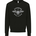 Gym Fitness Improve Your Power Skull Mens Sweatshirt Jumper Black