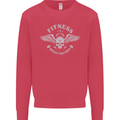 Gym Fitness Improve Your Power Skull Mens Sweatshirt Jumper Heliconia