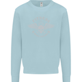 Gym Fitness Improve Your Power Skull Mens Sweatshirt Jumper Light Blue