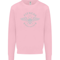 Gym Fitness Improve Your Power Skull Mens Sweatshirt Jumper Light Pink