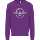 Gym Fitness Improve Your Power Skull Mens Sweatshirt Jumper Purple