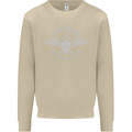 Gym Fitness Improve Your Power Skull Mens Sweatshirt Jumper Sand