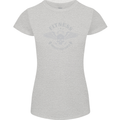 Gym Fitness Improve Your Power Skull Womens Petite Cut T-Shirt Sports Grey