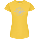 Gym Fitness Improve Your Power Skull Womens Petite Cut T-Shirt Yellow