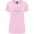 Gym Fitness Improve Your Power Skull Womens Wider Cut T-Shirt Light Pink