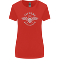 Gym Fitness Improve Your Power Skull Womens Wider Cut T-Shirt Red