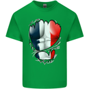 Gym French Tricolour Flag Muscles France Kids T-Shirt Childrens Irish Green