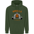 Gym Gorilla Fitness Bodybuilding Training Childrens Kids Hoodie Forest Green