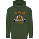 Gym Gorilla Fitness Bodybuilding Training Childrens Kids Hoodie Forest Green