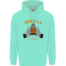 Gym Gorilla Fitness Bodybuilding Training Childrens Kids Hoodie Peppermint