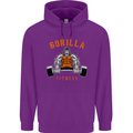 Gym Gorilla Fitness Bodybuilding Training Childrens Kids Hoodie Purple