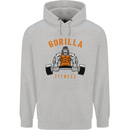 Gym Gorilla Fitness Bodybuilding Training Childrens Kids Hoodie Sports Grey