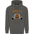 Gym Gorilla Fitness Bodybuilding Training Childrens Kids Hoodie Storm Grey