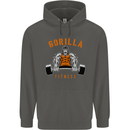 Gym Gorilla Fitness Bodybuilding Training Childrens Kids Hoodie Storm Grey