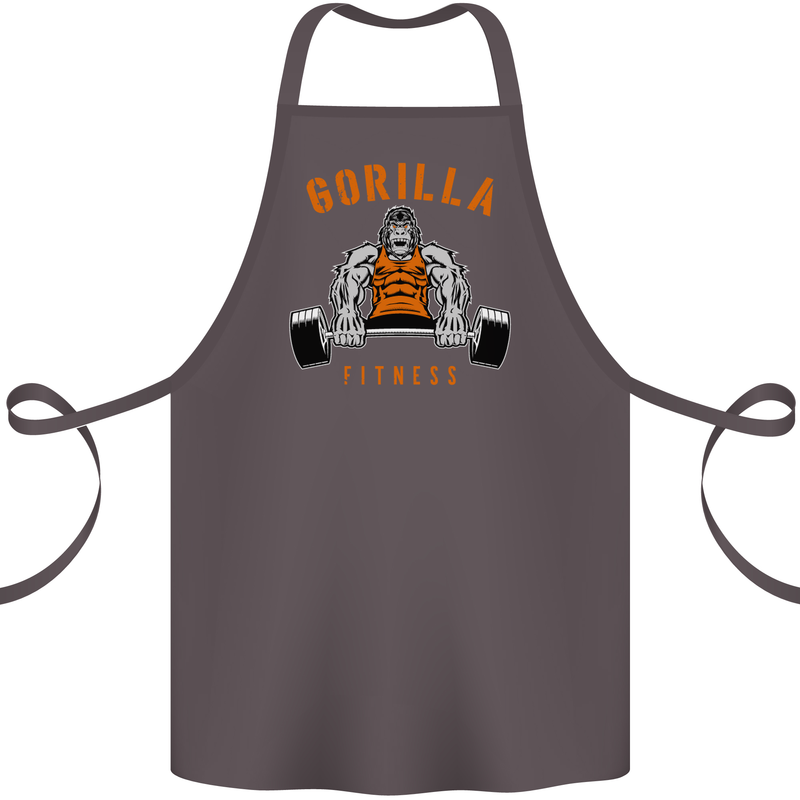 Gym Gorilla Fitness Bodybuilding Training Cotton Apron 100% Organic Dark Grey