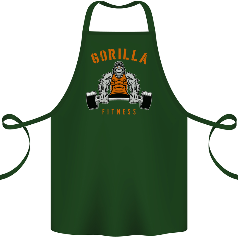 Gym Gorilla Fitness Bodybuilding Training Cotton Apron 100% Organic Forest Green