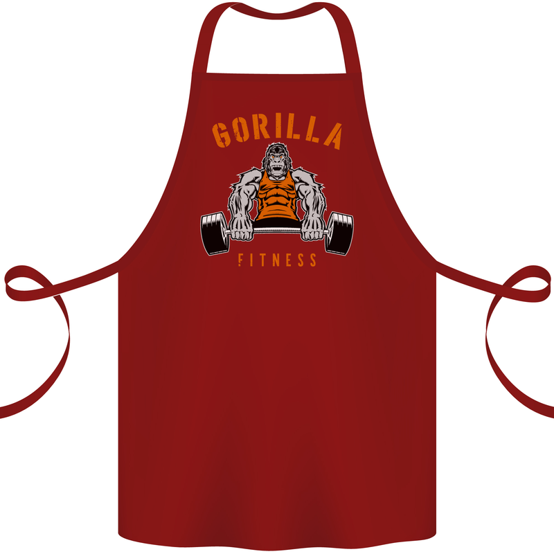 Gym Gorilla Fitness Bodybuilding Training Cotton Apron 100% Organic Maroon