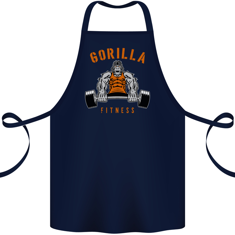 Gym Gorilla Fitness Bodybuilding Training Cotton Apron 100% Organic Navy Blue