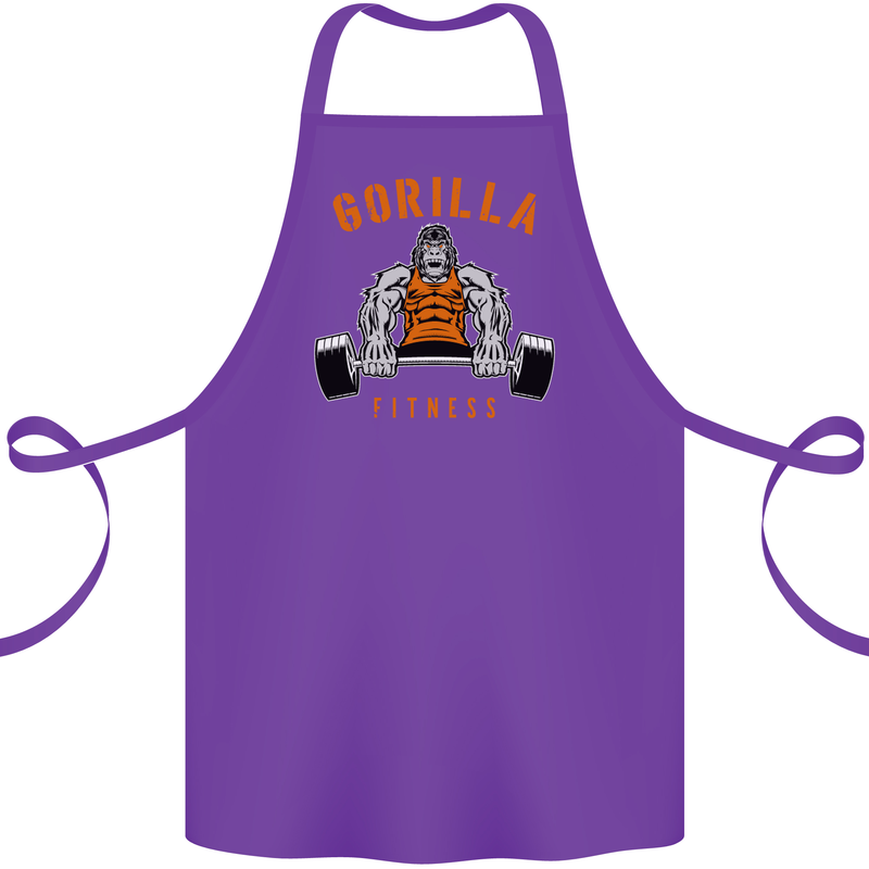 Gym Gorilla Fitness Bodybuilding Training Cotton Apron 100% Organic Purple