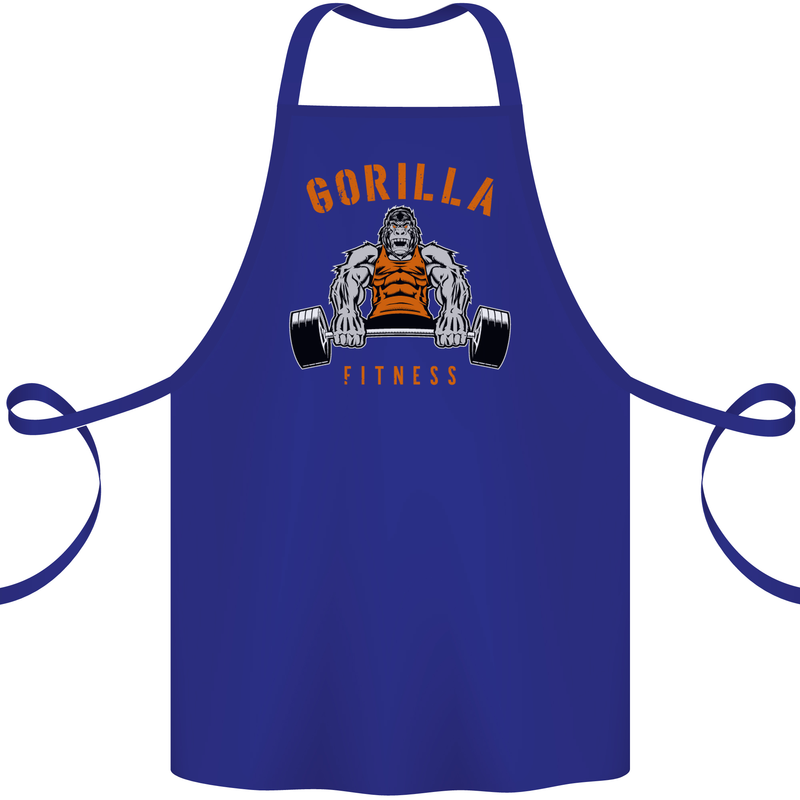 Gym Gorilla Fitness Bodybuilding Training Cotton Apron 100% Organic Royal Blue