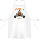 Gym Gorilla Fitness Bodybuilding Training Cotton Apron 100% Organic White