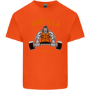 Gym Gorilla Fitness Bodybuilding Training Kids T-Shirt Childrens Orange