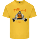 Gym Gorilla Fitness Bodybuilding Training Kids T-Shirt Childrens Yellow
