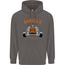 Gym Gorilla Fitness Bodybuilding Training Mens 80% Cotton Hoodie Charcoal