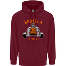 Gym Gorilla Fitness Bodybuilding Training Mens 80% Cotton Hoodie Maroon