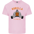 Gym Gorilla Fitness Bodybuilding Training Mens Cotton T-Shirt Tee Top Light Pink