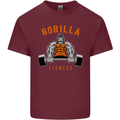 Gym Gorilla Fitness Bodybuilding Training Mens Cotton T-Shirt Tee Top Maroon