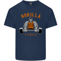 Gym Gorilla Fitness Bodybuilding Training Mens Cotton T-Shirt Tee Top Navy Blue