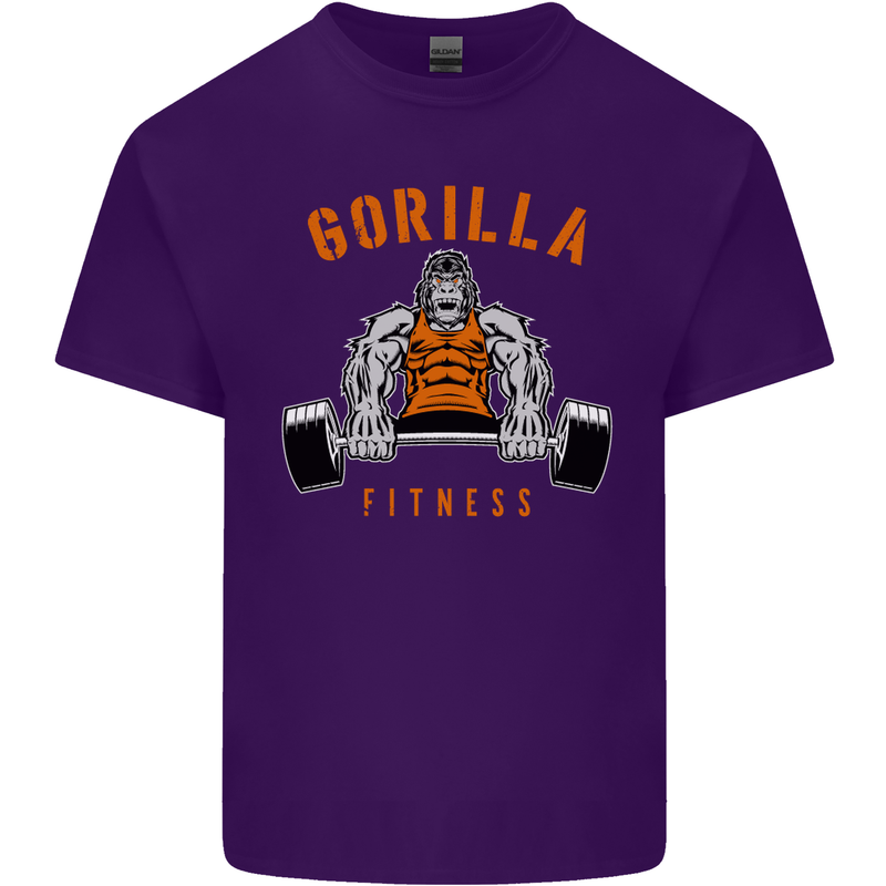 Gym Gorilla Fitness Bodybuilding Training Mens Cotton T-Shirt Tee Top Purple