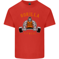 Gym Gorilla Fitness Bodybuilding Training Mens Cotton T-Shirt Tee Top Red