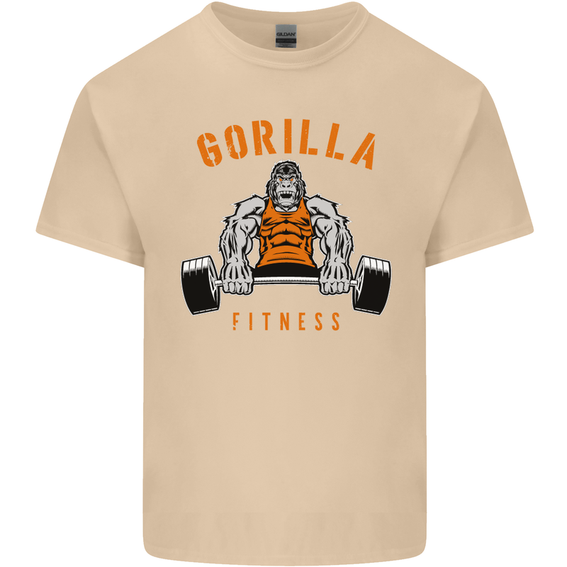 Gym Gorilla Fitness Bodybuilding Training Mens Cotton T-Shirt Tee Top Sand