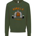 Gym Gorilla Fitness Bodybuilding Training Mens Sweatshirt Jumper Forest Green