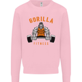 Gym Gorilla Fitness Bodybuilding Training Mens Sweatshirt Jumper Light Pink