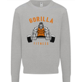 Gym Gorilla Fitness Bodybuilding Training Mens Sweatshirt Jumper Sports Grey