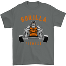 Gym Gorilla Fitness Bodybuilding Training Mens T-Shirt Cotton Gildan Charcoal