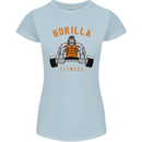 Gym Gorilla Fitness Bodybuilding Training Womens Petite Cut T-Shirt Light Blue