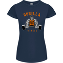 Gym Gorilla Fitness Bodybuilding Training Womens Petite Cut T-Shirt Navy Blue