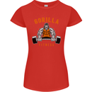 Gym Gorilla Fitness Bodybuilding Training Womens Petite Cut T-Shirt Red