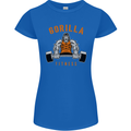 Gym Gorilla Fitness Bodybuilding Training Womens Petite Cut T-Shirt Royal Blue