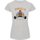 Gym Gorilla Fitness Bodybuilding Training Womens Petite Cut T-Shirt Sports Grey