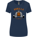 Gym Gorilla Fitness Bodybuilding Training Womens Wider Cut T-Shirt Navy Blue
