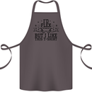 Gym I'd Flex but I Like This Funny Cotton Apron 100% Organic Dark Grey